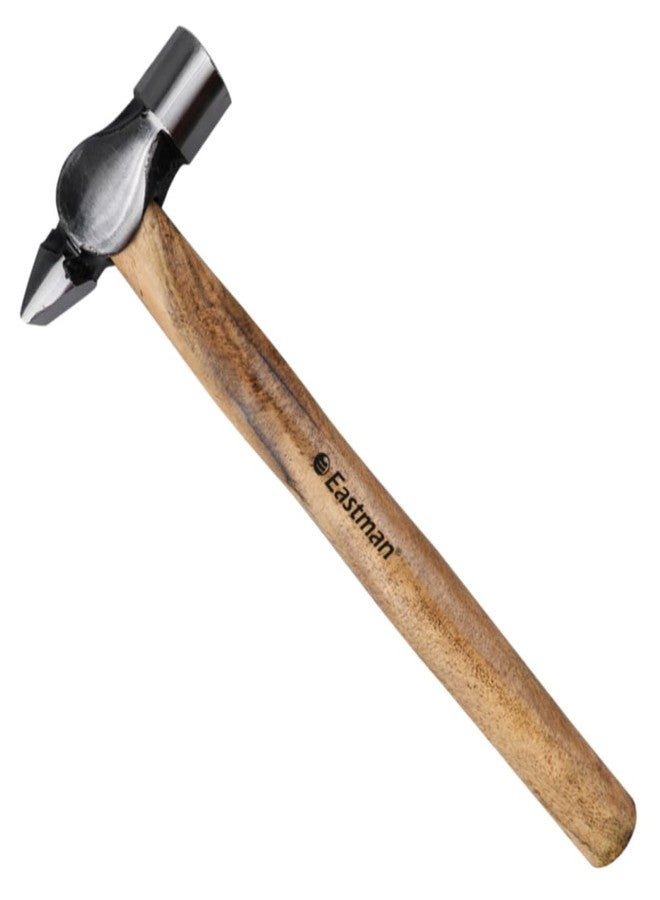 Eastman American Type/Cross Pen Hammers with Seasoned Wood Handle Fitting For Home Industrial & Professional Use, Drop Forged Steel 300 Gms Brown And Gray (E-2065) - Image 1